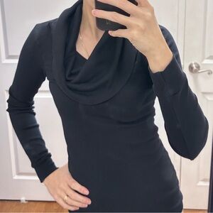 Splendid Black Cowl Neck Long Sleeve Sweater